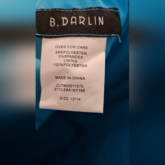 B. Darlin - NEW Elegant Strapless Sequin Mini Dress w/ Slit - Picture 8 of 9